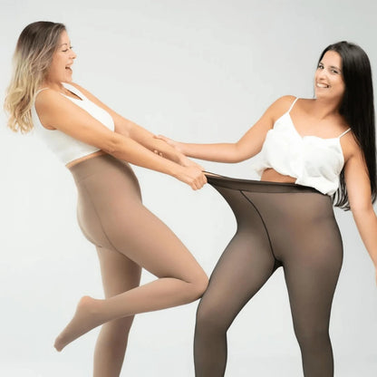 Collant Termici Felpati Effetto Velato