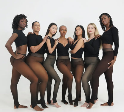 Collant Termici Felpati Effetto Velato